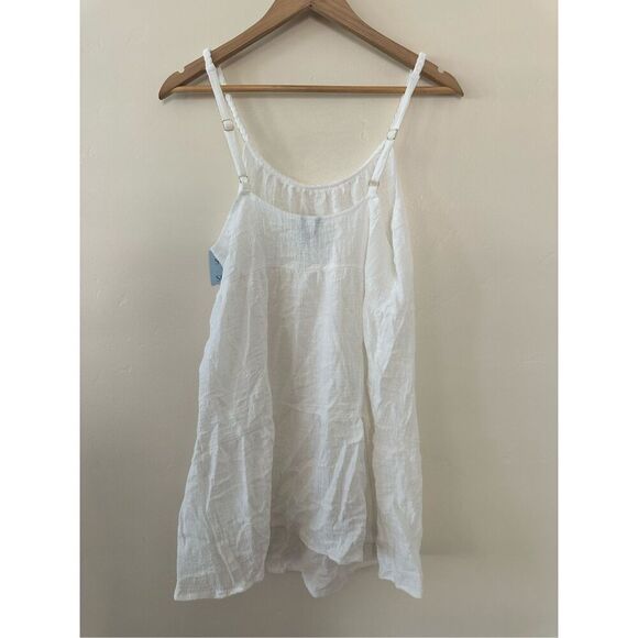 Shade & Shore White Braided Strap Tiered Swim Coverup Dress Size XS New - Picture 5 of 5